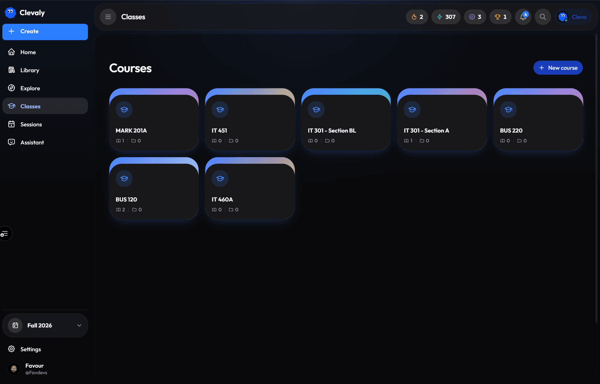 Clevaly classes on the web